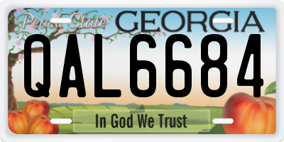 GA license plate QAL6684