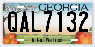 GA license plate QAL7132