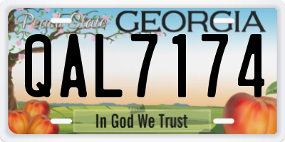 GA license plate QAL7174