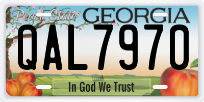 GA license plate QAL7970