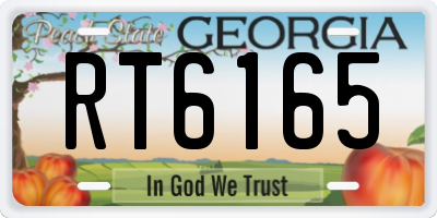 GA license plate RT6165