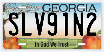 GA license plate SLV91N2