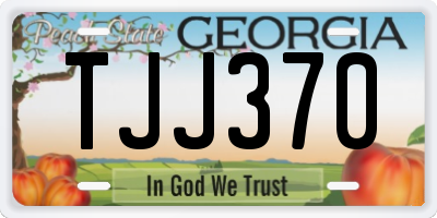 GA license plate TJJ370