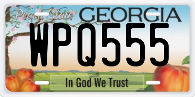 GA license plate WPQ555