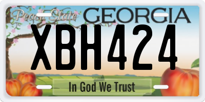 GA license plate XBH424