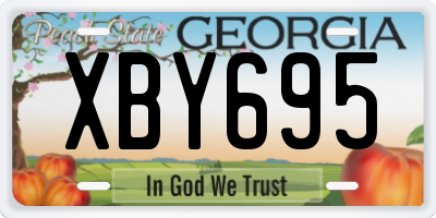 GA license plate XBY695