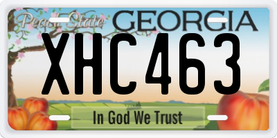 GA license plate XHC463