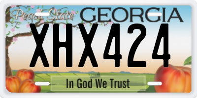 GA license plate XHX424