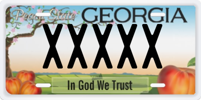 GA license plate XXXXX