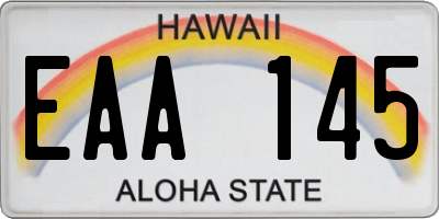HI license plate EAA145