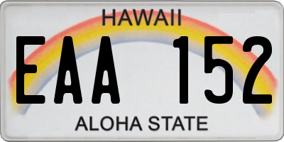 HI license plate EAA152