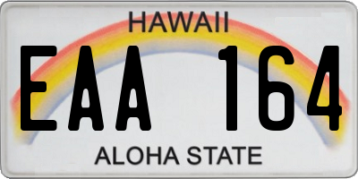 HI license plate EAA164