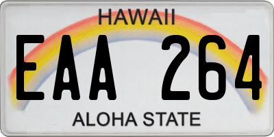 HI license plate EAA264