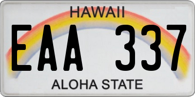 HI license plate EAA337