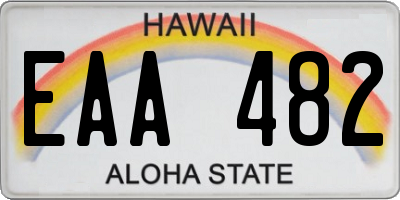 HI license plate EAA482