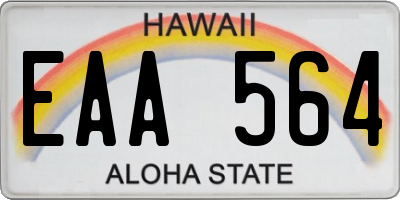 HI license plate EAA564