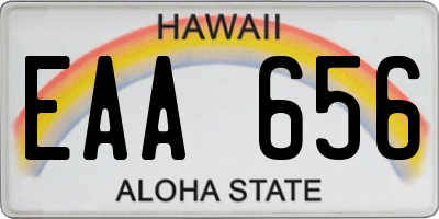 HI license plate EAA656