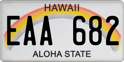 HI license plate EAA682