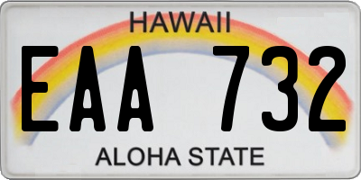 HI license plate EAA732