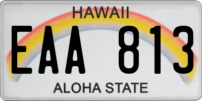 HI license plate EAA813