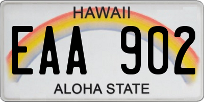 HI license plate EAA902