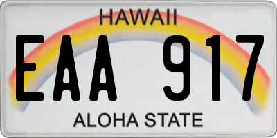 HI license plate EAA917