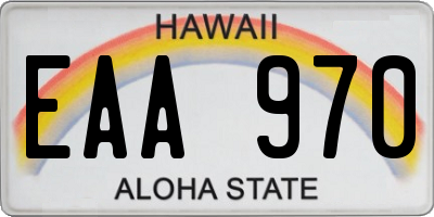 HI license plate EAA970
