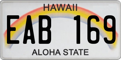 HI license plate EAB169
