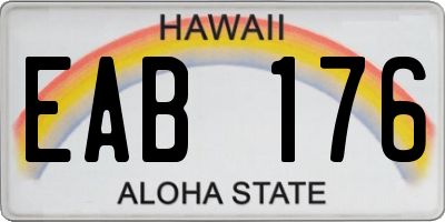 HI license plate EAB176