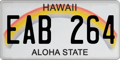 HI license plate EAB264