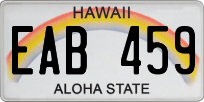 HI license plate EAB459