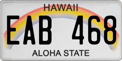 HI license plate EAB468