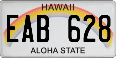 HI license plate EAB628