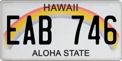 HI license plate EAB746