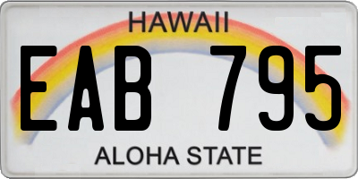 HI license plate EAB795