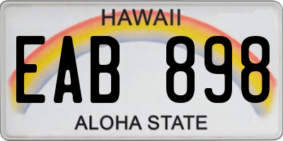 HI license plate EAB898