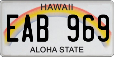 HI license plate EAB969