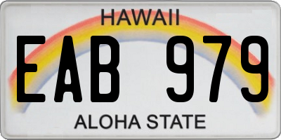 HI license plate EAB979