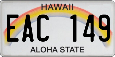 HI license plate EAC149