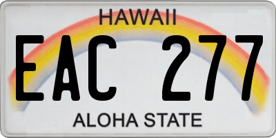 HI license plate EAC277