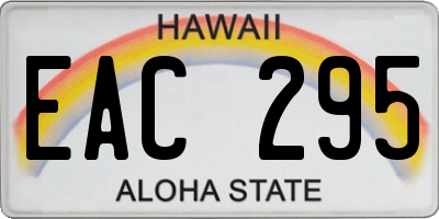 HI license plate EAC295