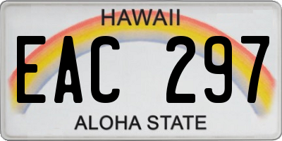 HI license plate EAC297