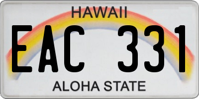 HI license plate EAC331