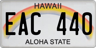 HI license plate EAC440