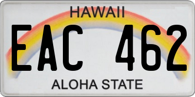 HI license plate EAC462