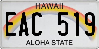 HI license plate EAC519
