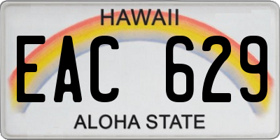 HI license plate EAC629