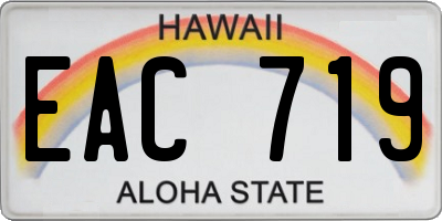 HI license plate EAC719