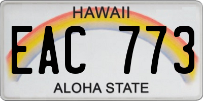HI license plate EAC773