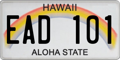 HI license plate EAD101